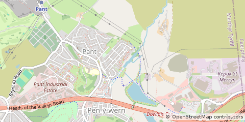 Map of Merthyr Tydfil