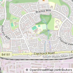 Map of Bridgend