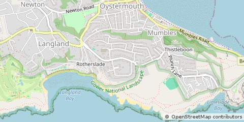 Map of Swansea West Glamorgan