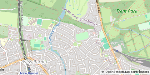 Map of Barnet, Hertfordshire