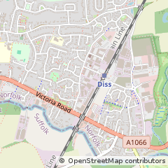 Map of Diss, Norfolk