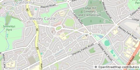 Map of Birmingham, West Midlands
