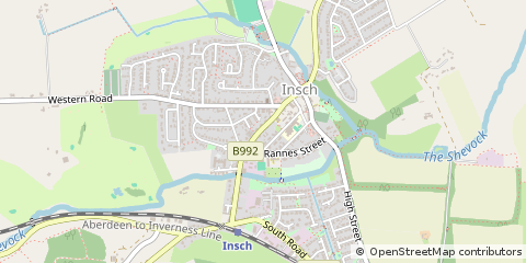 Map of Insch, Aberdeenshire