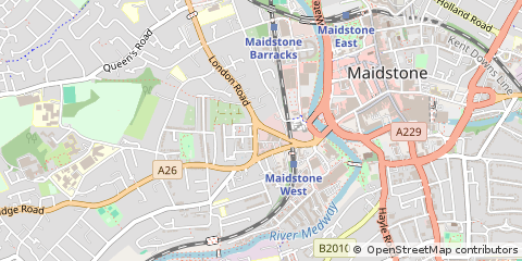 Map of Maidstone, Kent