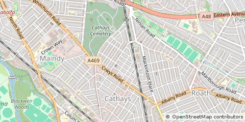Map of Cardiff