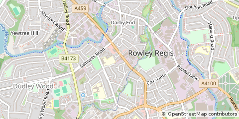 Map of Dudley