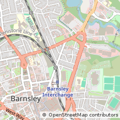 Map of Barnsley, South Yorkshire