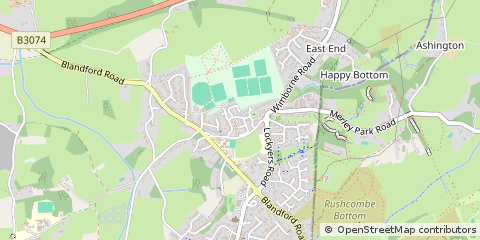 Map of Wimborne, Dorset
