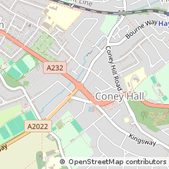 Map of West Wickham, Kent