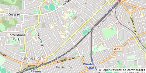 Map of Wimbledon, London