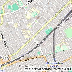 Map of Wimbledon, London