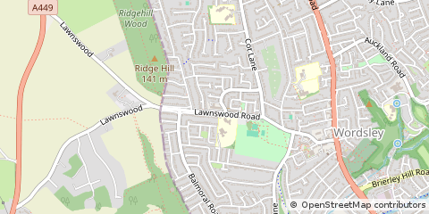 Map of Wordsley, Stourbridge