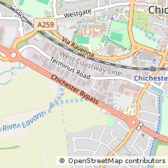 Map of Chichester, West Sussex