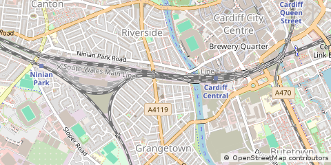 Map of Cardiff