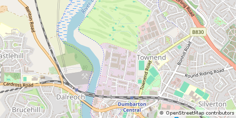 Map of Dumbarton, West Dumbartonshire