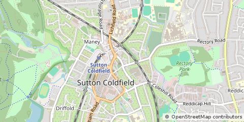 Map of Sutton Coldfield, W. Midlands