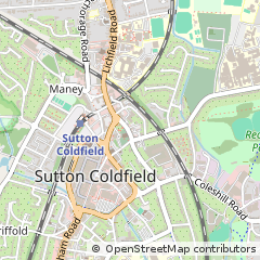 Map of Sutton Coldfield, W. Midlands
