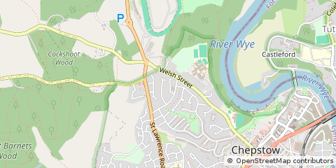 Map of Chepstow, Monmouthshire