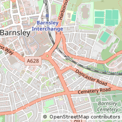 Map of Barnsley, South Yorkshire