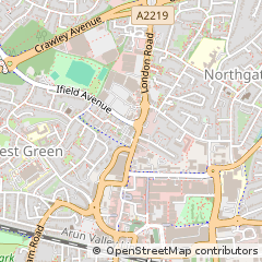 Map of Crawley, West Sussex