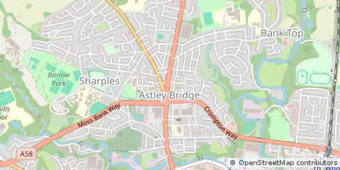 Map of Bolton, Lancashire