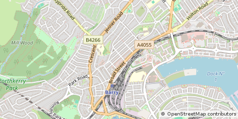 Map of Barry, Vale of Glamorgan