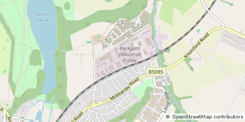 Map of Knutsford, Manchester