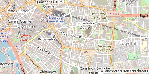 Map of Liverpool, Merseyside