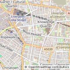 Map of Liverpool, Merseyside
