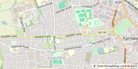 Map of Bolton, Lancashire