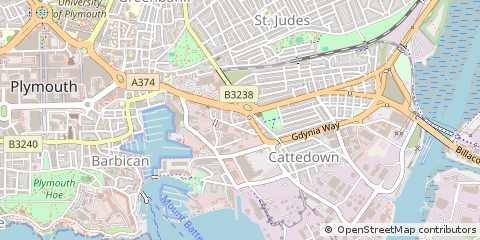 Map of Plymouth, Devon