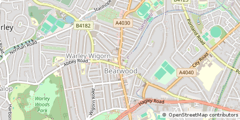 Map of Warley, West Midlands