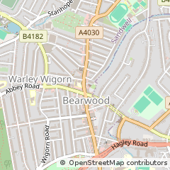 Map of Warley, West Midlands
