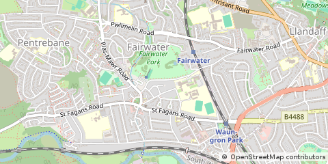 Map of Fairwater, Cardiff