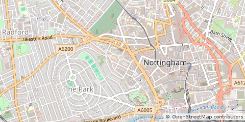 Map of Nottingham, Nottinghamshire
