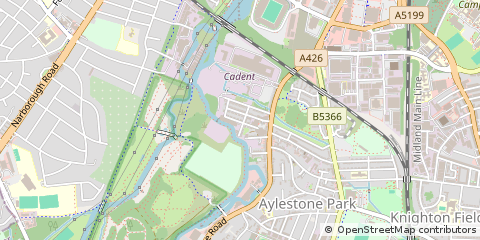 Map of Leicester, Leicestershire