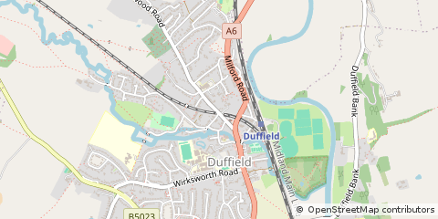 Map of Belper, Derbyshire