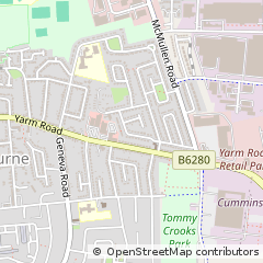 Map of Darlington, Cleveland