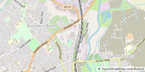 Map of Wellingborough, Northamptonshire
