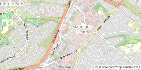 Map of Poole, Dorset