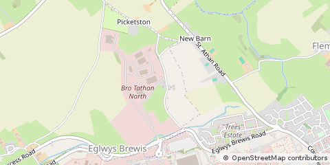 Map of BRO Tathan North ST Athan, Vale of Glamorgan