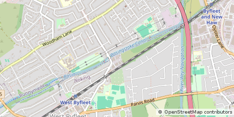 Map of West Byfleet, Surrey