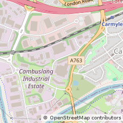 Map of Glasgow, South Lanarkshire