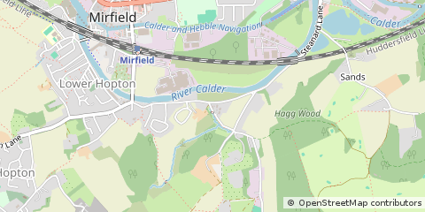 Map of Mirfield, West Yorkshire