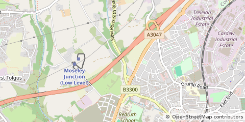 Map of Redruth, Cornwall