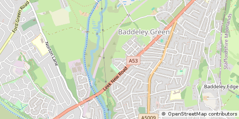 Map of Stoke-on-Trent, Staffordshire