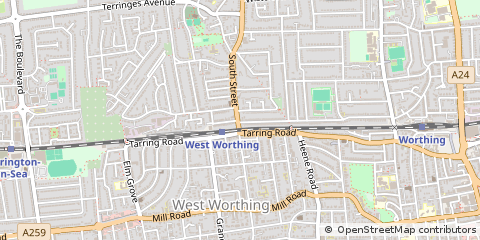 Map of Worthing