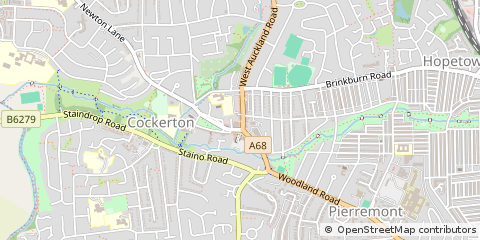 Map of Darlington, Co Durham