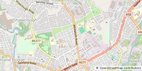 Map of Rochdale, Lancashire