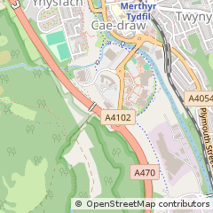 Map of Merthyr Tydfil